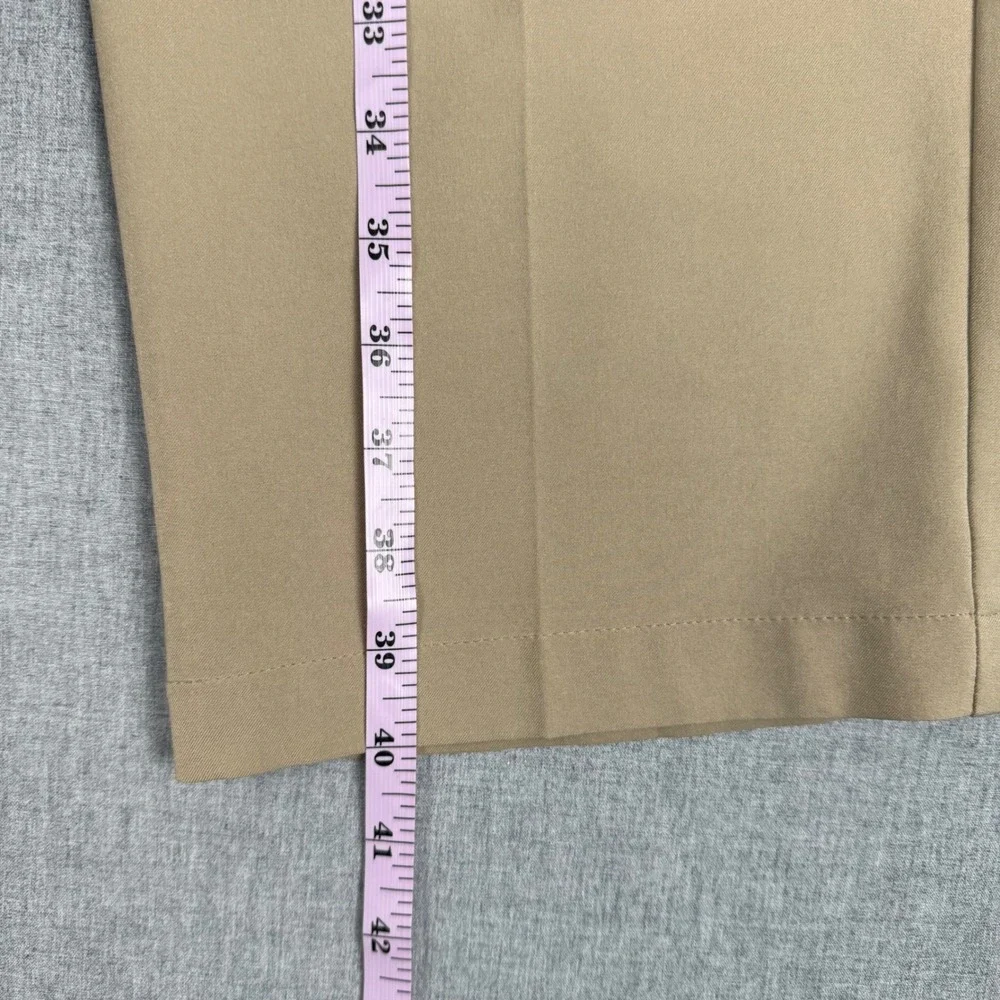 Greg Norman Mens Tan Golf Pants 36x30 Shark Logo Khaki Stretch Performance
